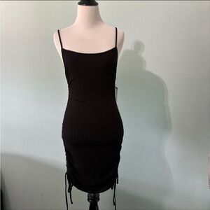 NWT Forever 21 black scrunch dress